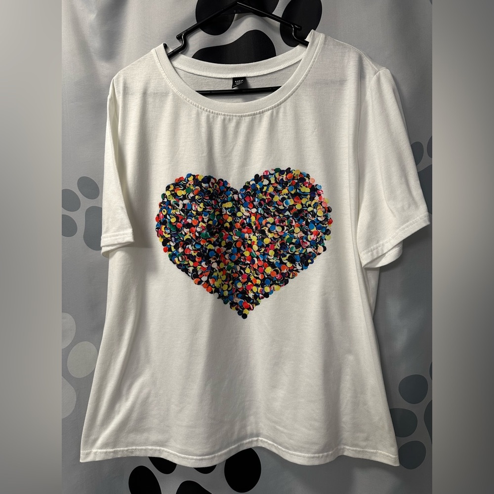 SHEIN Curve 3XL White T-shirt